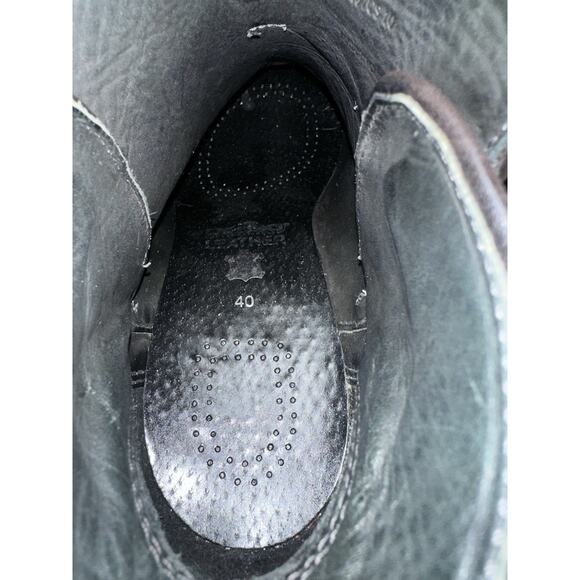 Rag and Bone Harrow Black Suede High Heeled Ankle Boots Straps Sz EU 40 / US 10 - Picture 10 of 14